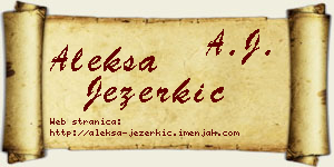 Aleksa Jezerkić vizit kartica